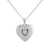 Silver Cubic Zirconia Heart Locket - F4320