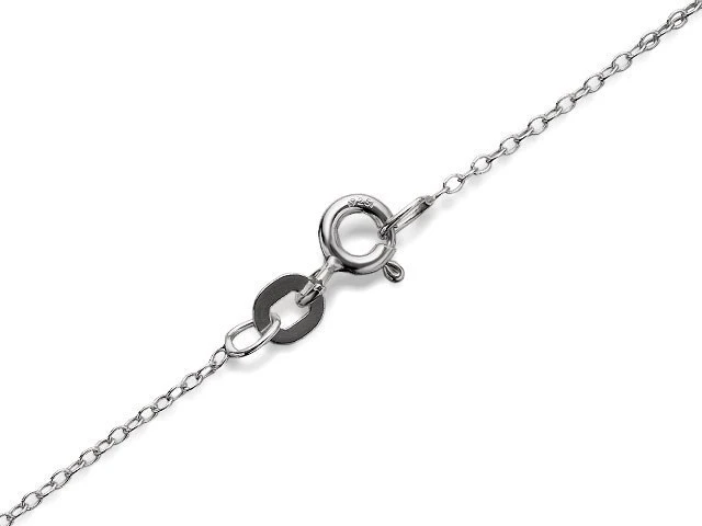 Silver Open Oval St. Christopher And Chain - 18mm - F4546 2 Silver Open Oval St. Christopher And Chain - 18mm - F4546 - Image 2