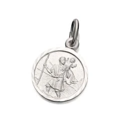 Silver St. Christopher Medallion - 12mm - F4722
