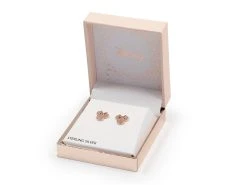 Disney Silver And Rose Plated Minnie Mouse Crystal Stud Earrings - 10mm - F6714 -Fhinds Shop F6714 L 3