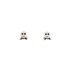Disney Silver Nightmare Before Christmas Jack Skellington Stud Earrings - F6743