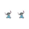 Disney Silver Stitch Blue Enamel Stud Earrings - F6762