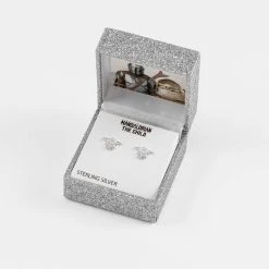 Disney Silver Grogu Stud Earrings - F6765 -Fhinds Shop F6765 L 3