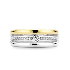 TI SENTO Gold Plated Silver Cubic Zirconia Stacking Ring - F6902 -Fhinds Shop F6902 L 3