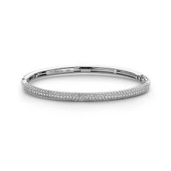 TI SENTO Silver Cubic Zirconia Bangle - F6907