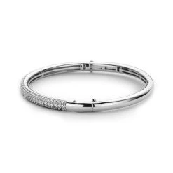 TI SENTO Silver Cubic Zirconia Bangle - F6907 -Fhinds Shop F6907 L 3