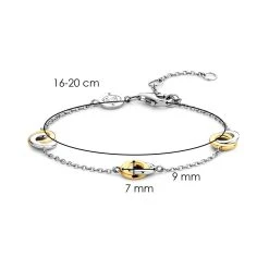 TI SENTO Gold Plated Silver Circle Bracelet - F6910 -Fhinds Shop F6910 L 4
