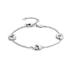 TI SENTO Silver Cubic Zirconia Circle Bracelet - F6911