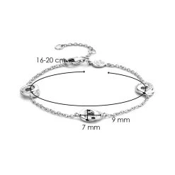 TI SENTO Silver Cubic Zirconia Circle Bracelet - F6911 -Fhinds Shop F6911 L 4