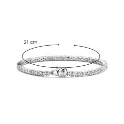 TI SENTO Silver Cubic Zirconia Tennis Bracelet - F6912 -Fhinds Shop F6912 L 4