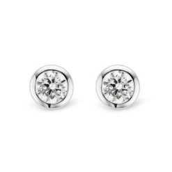 TI SENTO Silver Cubic Zirconia Solitaire Stud Earrings - F6925