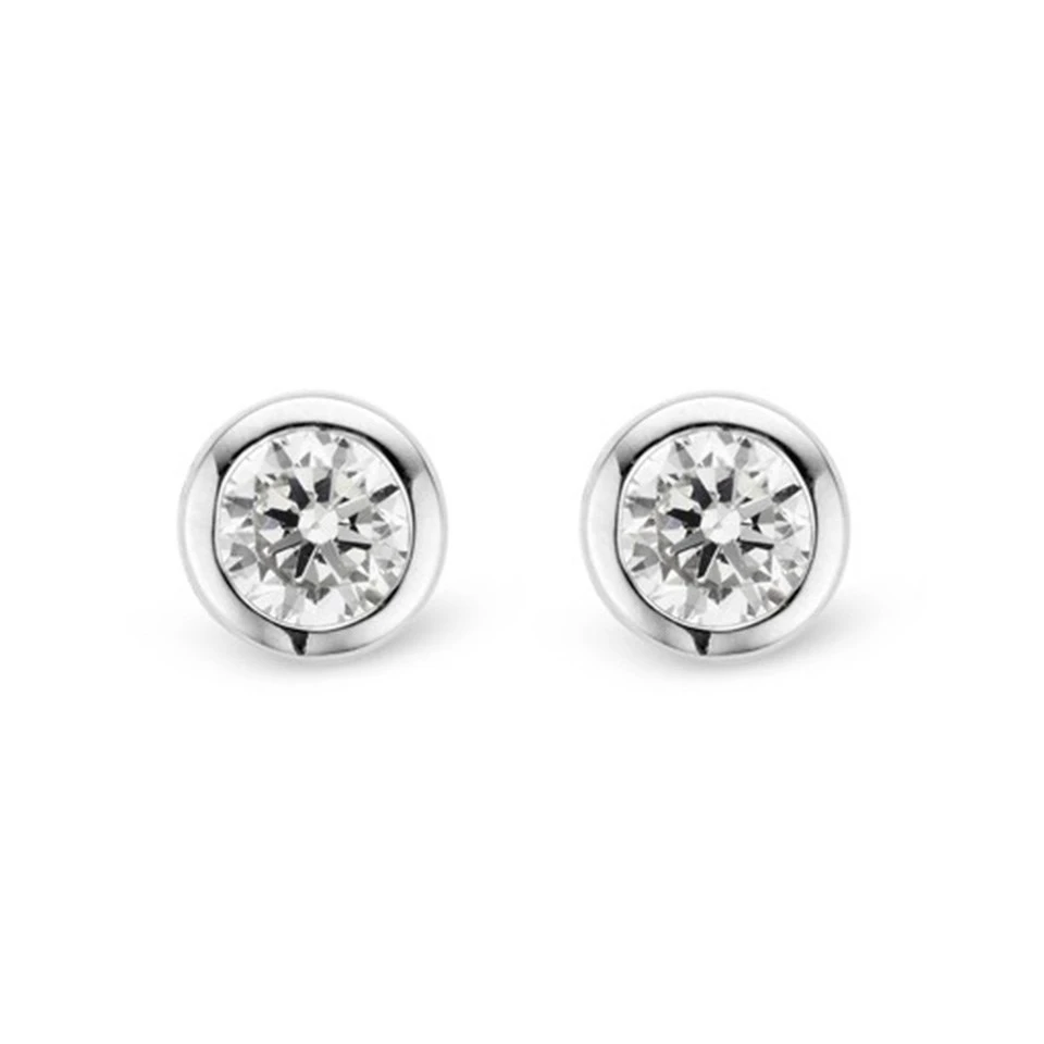 TI SENTO Silver Cubic Zirconia Solitaire Stud Earrings - F6925 1 TI SENTO Silver Cubic Zirconia Solitaire Stud Earrings - F6925