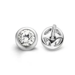 TI SENTO Silver Cubic Zirconia Solitaire Stud Earrings - F6925 5 TI SENTO Silver Cubic Zirconia Solitaire Stud Earrings - F6925 -Fhinds Shop F6925 L 3
