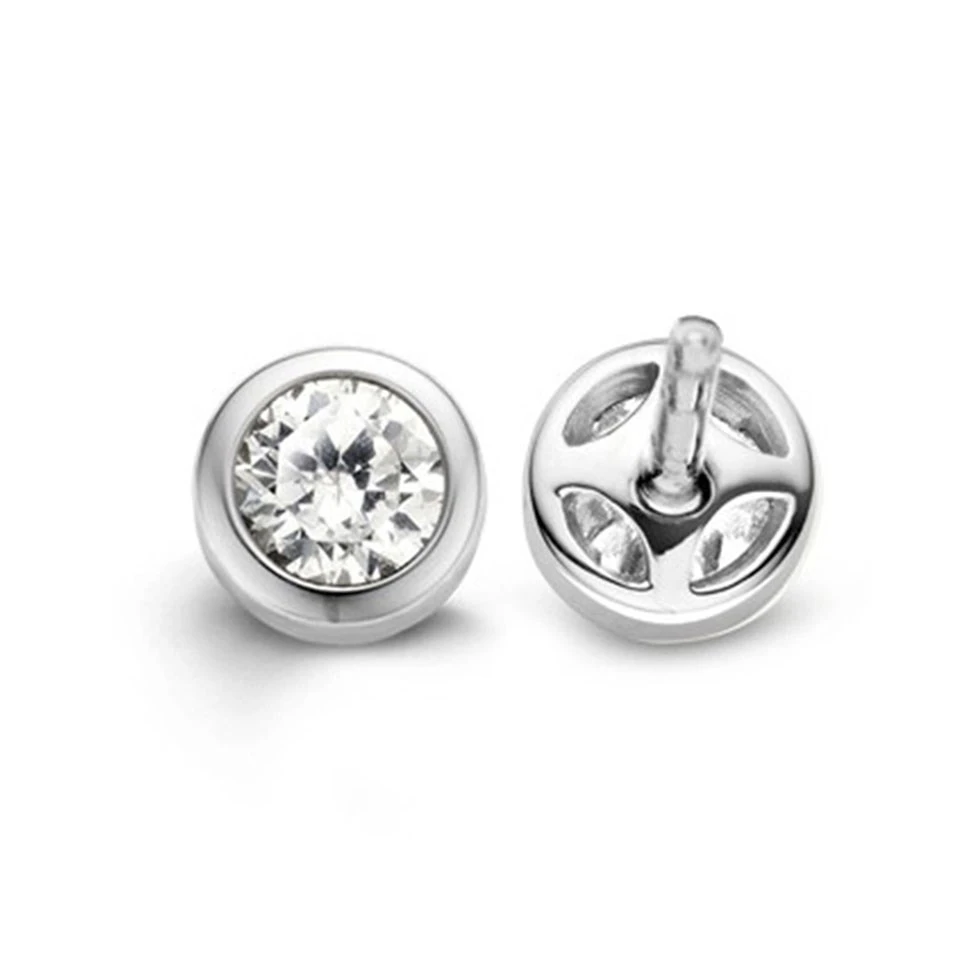 TI SENTO Silver Cubic Zirconia Solitaire Stud Earrings - F6925 3 TI SENTO Silver Cubic Zirconia Solitaire Stud Earrings - F6925 - Image 3