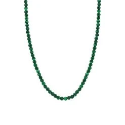 TI SENTO Silver Green Malachite Beaded Necklet - F6941