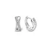 TI SENTO Silver Kiss Hoop Earrings - F6990