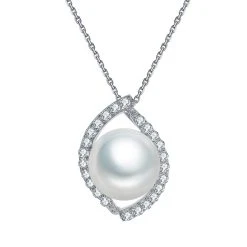 Fei Liu Silver Freshwater Pearl And Cubic Zirconia Necklace - F7104