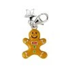 Tingle SCH86 Silver Enamel Gingerbread Man Charm - F8015