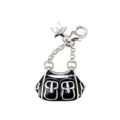 Tingle SCH77 Silver Enamel Handbag Charm - F8291