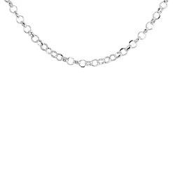 Silver 3mm Wide Diamond Cut Belcher Chain - 17.75in - F88008