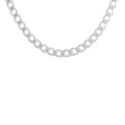 Silver 5.5mm Wide Curb Chain - 20in - F90006