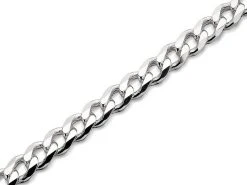 Silver 8mm Wide Curb Chain - 20in - F9121