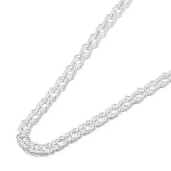 Silver 6mm Wide Double Curb Chain - 20in - F9125