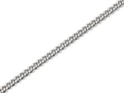 Silver 1.5mm Wide Diamond Cut Curb Chain - 24in - F9401