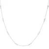 Silver Ball Station Necklace - 24in - F9511