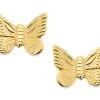 9ct Gold Mini Butterfly Stud Earrings - 6mm - G0117