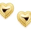 9ct Gold Heart Earrings - 6mm - G0125