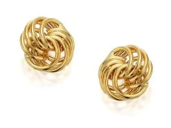 9ct Gold Four Strand Knot Earrings - 9mm - G0131