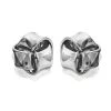 9ct White Gold Knot Stud Earrings - 6mm - G0246