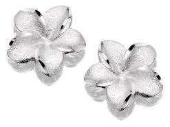 9ct White Gold Flower Stud Earrings - 10mm - EXCLUSIVE - G0443