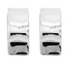 9ct White Gold Textured Half Hoop Earrings - 13mm - G2508