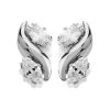 9ct White Cubic Zirconia Stud Earrings - 7mm - G27123
