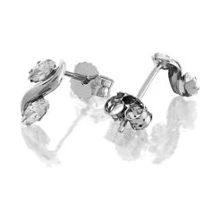 9ct White Cubic Zirconia Stud Earrings - 7mm - G27123 -Fhinds Shop G27123 L 2