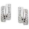 9ct White Gold Resin Crystal Stud Earrings - 10mm - G2910