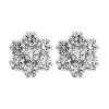 9ct White Gold Cubic Zirconia Cluster Earrings - G2947