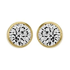 9ct Gold Cubic Zirconia Stud Earrings - 3mm - G32107