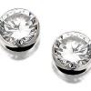 9ct White Gold Cubic Zirconia Solitaire Earrings - 5mm - G3238