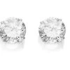 9ct White Gold Cubic Zirconia Solitaire Stud Earrings - 8mm - G3239