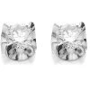 9ct White Gold Cubic Zirconia Stud Earrings - 5mm - G3250