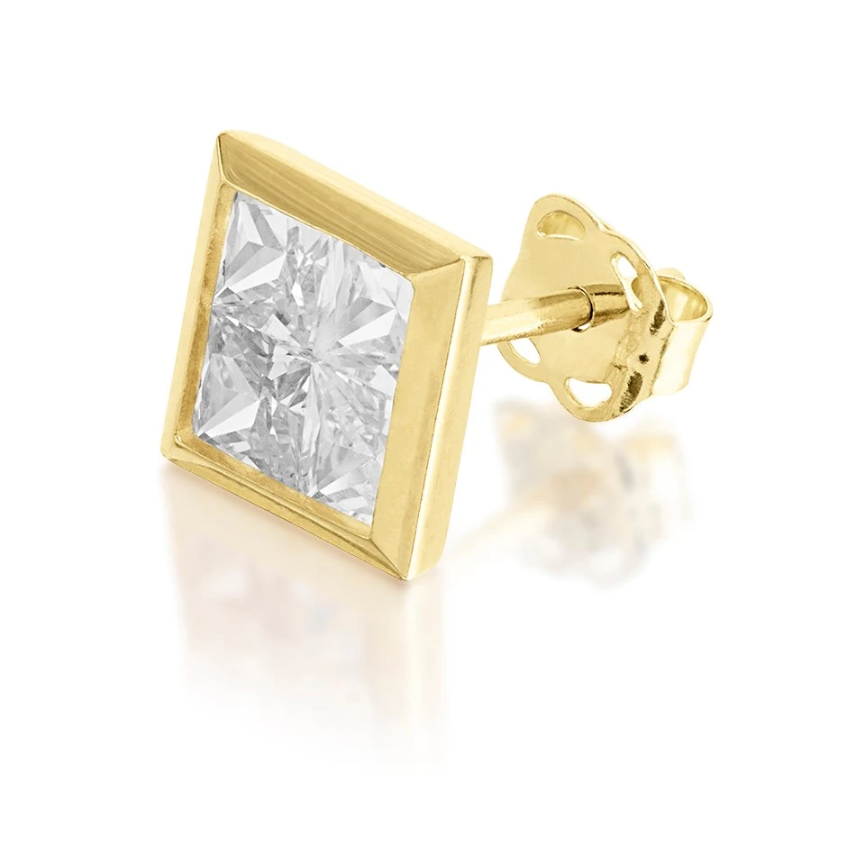 9ct Gold Cubic Zirconia Single Stud Earring - 7mm - G3427 2 9ct Gold Cubic Zirconia Single Stud Earring - 7mm - G3427 - Image 2