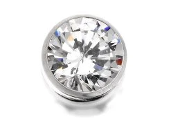 9ct White Gold Cubic Zirconia Single Stud Earring - 6mm - G3462