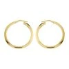 9ct Gold Flat Hoop Earrings - 35mm - G41170