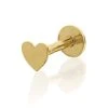 9ct Gold Heart Labret Piercing Stud - G4244