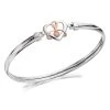 Clogau Silver And 9ct Rose Gold Dwynwen Opal Bangle - G4404