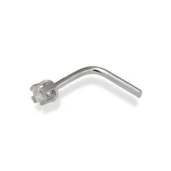 9ct White Gold Diamond Nose Stud - 2pts - G5501
