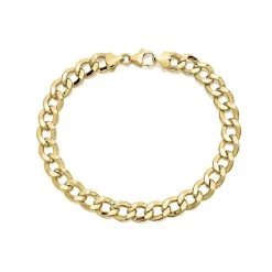 Aureus 9ct Gold Bonded Curb Bracelet - 8.5in - G6002